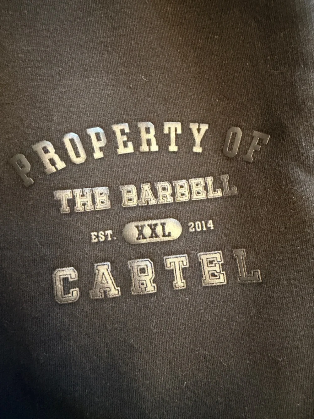 The Barbell Cartel Men’s Size Large Sweatpants Black Front Logo‎ Elastic Cuffs